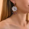 Clearance Precious sleeper earrings - purple Dormeuses
