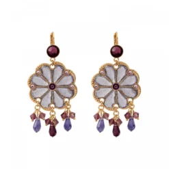 Clearance Precious sleeper earrings - purple Dormeuses