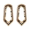 Hot Precious wide stud earrings - black Percées / Tiges