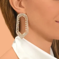 Clearance Precious wide stud earrings - pearly white Percées / Tiges