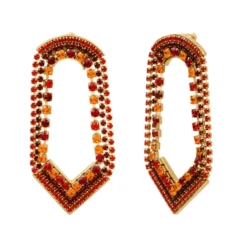 Discount Precious wide stud earrings - red Percées / Tiges