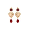 New Prestige sleeper earrings - red Dormeuses