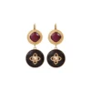 Best Prestige thin sleeper earrings - red Dormeuses