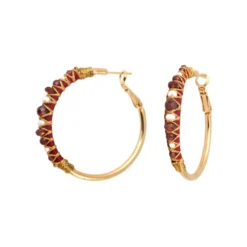 Hot Salina hoop earrings - garnet Créoles