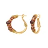 Best Salina hoop earrings - garnet Créoles