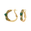 Best Salina hoop earrings - green agate Créoles