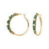 Discount Salina hoop earrings - green agate Créoles