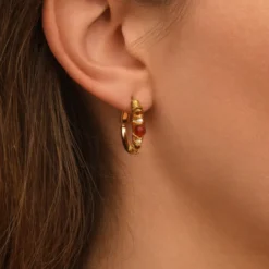 New Salina hoop earrings - orange Créoles