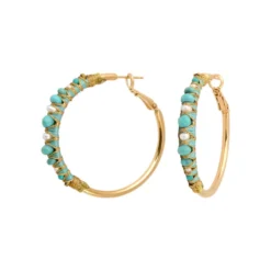 Hot Salina hoop earrings - turquoise Créoles