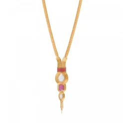 Soleil mid-length thin necklace - pink Colliers Mi-longs