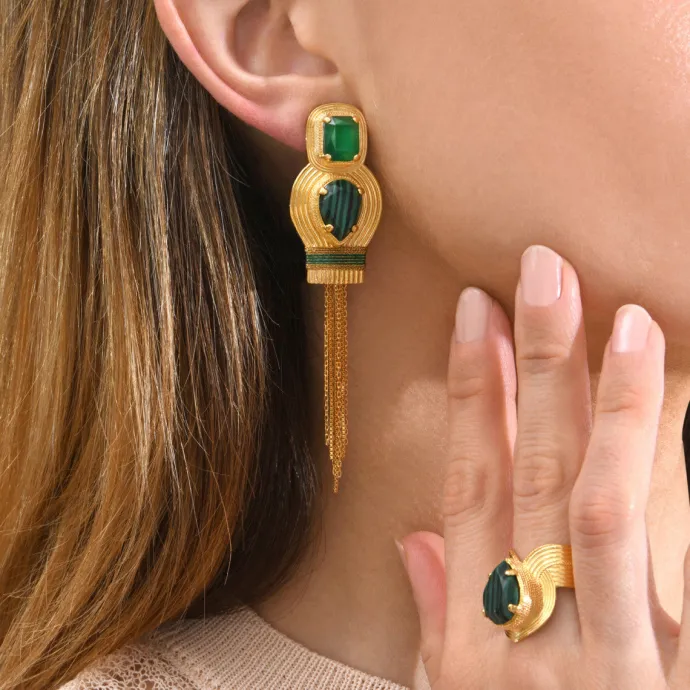 Best Sun clip-on earrings - green Clips