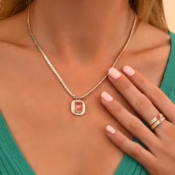 New Sun Pendant Necklace - Pink Pendentifs Et Médailles