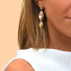Online Sun-shaped pierced stud earrings - multicoloured Percées / Tiges