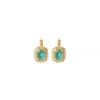Best Sun-shaped sleeper earrings - green Dormeuses