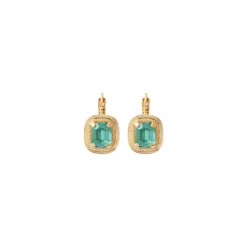 Best Sun-shaped sleeper earrings - green Dormeuses