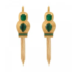 Clearance Sun sleeper drop earrings - green Dormeuses|Longues / Pendantes