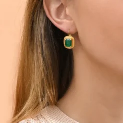 Online Sun sleeper earrings - green Dormeuses