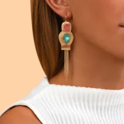 Sun sleeper earrings - multicolored Dormeuses