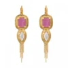 Best Sun sleeper earrings - roses Dormeuses