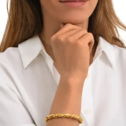 Outlet Tess adjustable thin bangle bracelet - gold Joncs
