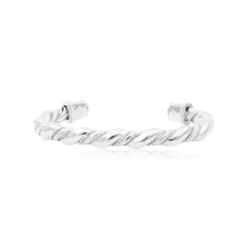 Clearance Tess adjustable thin bangle bracelet - silver Joncs