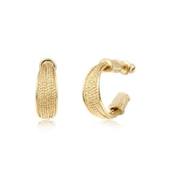 Discount Tess delicate hoop earrings - gold Créoles