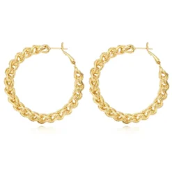 Online Tess hoop earrings - gold Créoles