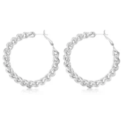 Discount Tess hoop earrings - silver Créoles
