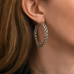 Discount Tess hoop earrings - silver Créoles