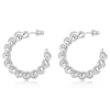 Clearance Tess hoop earrings - silver Créoles