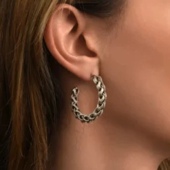 Clearance Tess hoop earrings - silver Créoles