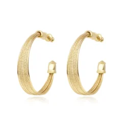 New Tess large hoop earrings - gold Créoles