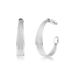 Hot Tess large hoop earrings - silver Créoles