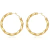 Tess maxi hoop earrings - gold Créoles