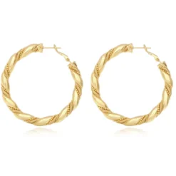Tess maxi hoop earrings - gold Créoles