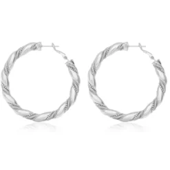 Outlet Tess maxi hoop earrings - silver Créoles