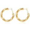 Tess twisted hoop earrings - gold Créoles
