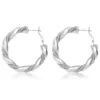 Outlet Tess twisted hoop earrings - silver Créoles