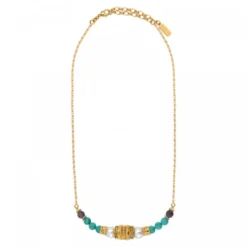 Clearance Tiki adjustable chain necklace - turquoise Sautoirs & Colliers Longs