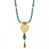 Sale Tiki long necklace - turquoise Sautoirs & Colliers Longs