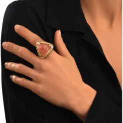 Clearance Wide adjustable Byzantium ring – pink Bagues Ajustables|Bagues Grandes Tailles