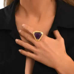 New Wide adjustable Byzantium ring – violet Bagues Ajustables|Bagues Grandes Tailles