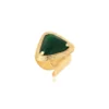 Hot Wide adjustable triangular ring by Byzantium – green Bagues Ajustables|Bagues Grandes Tailles