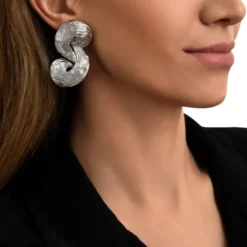 Hot Zaza clip-on earrings - silver Clips|Boucles D'oreilles XXL