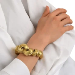 Online Zaza curved bangle bracelet - gold Manchettes|Joncs
