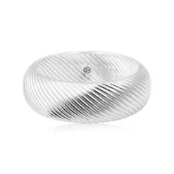 Best Zaza ribbed bangle bracelet - silver Joncs|Bracelets XXL