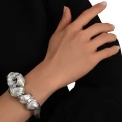 Discount Zaza wide bangle bracelet - silver Manchettes|Joncs