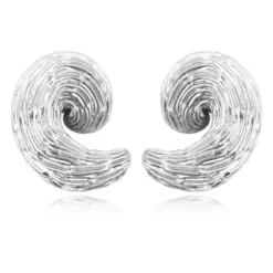 Zaza wide clip-on earrings - silver Clips|Boucles D'oreilles XXL