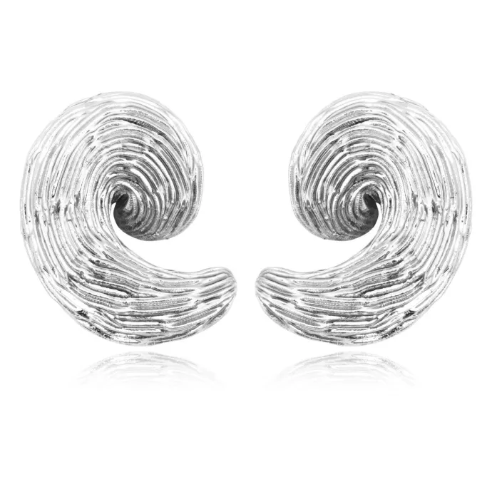 Zaza wide clip-on earrings - silver Clips|Boucles D'oreilles XXL